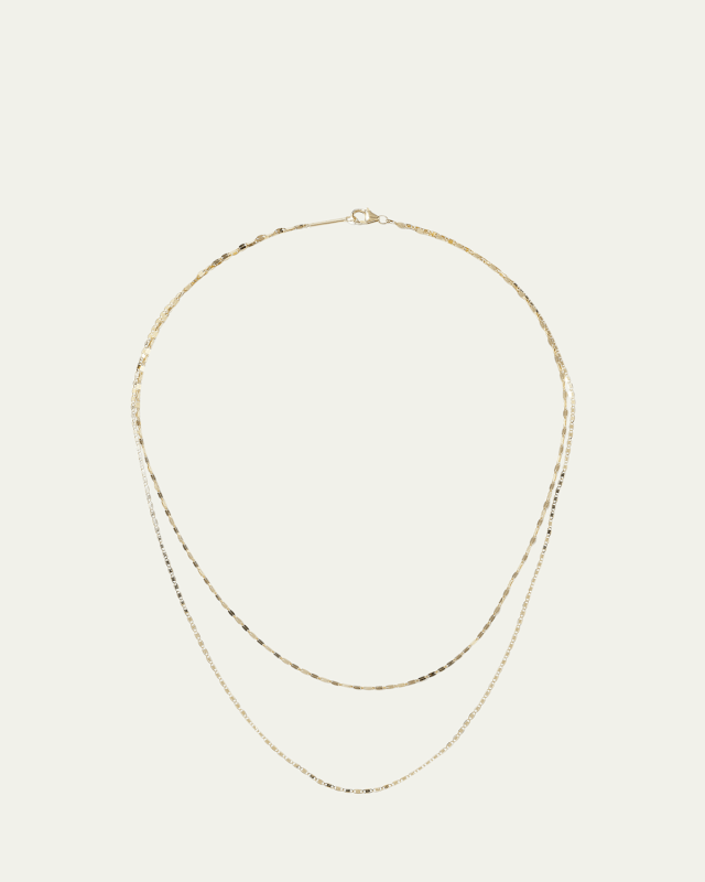 14k Tiered 2-Strand Necklace